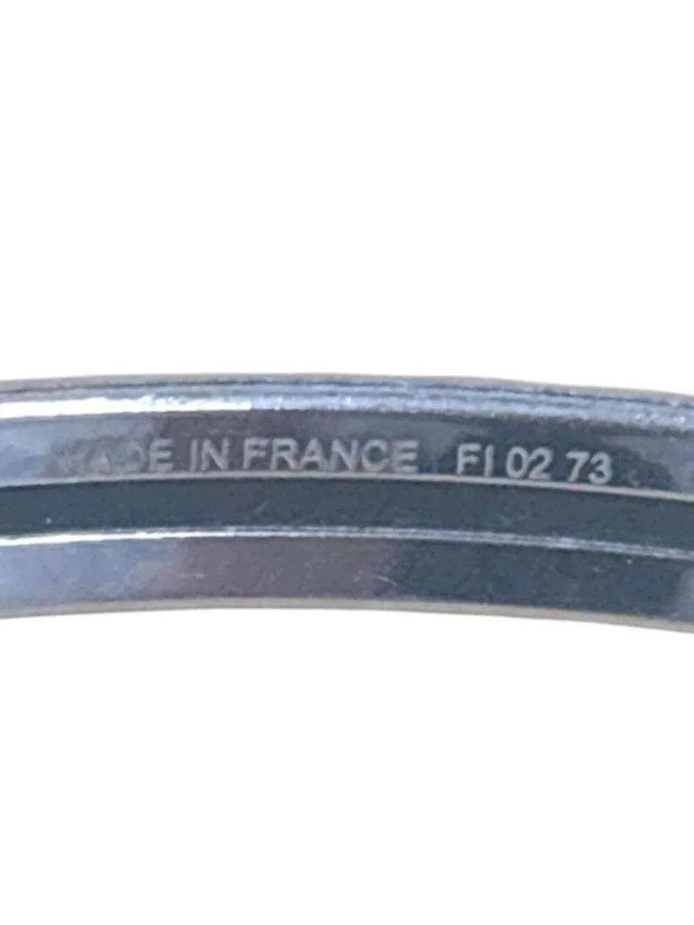 Hermes Uni Bracelet Enamel Bangle Black